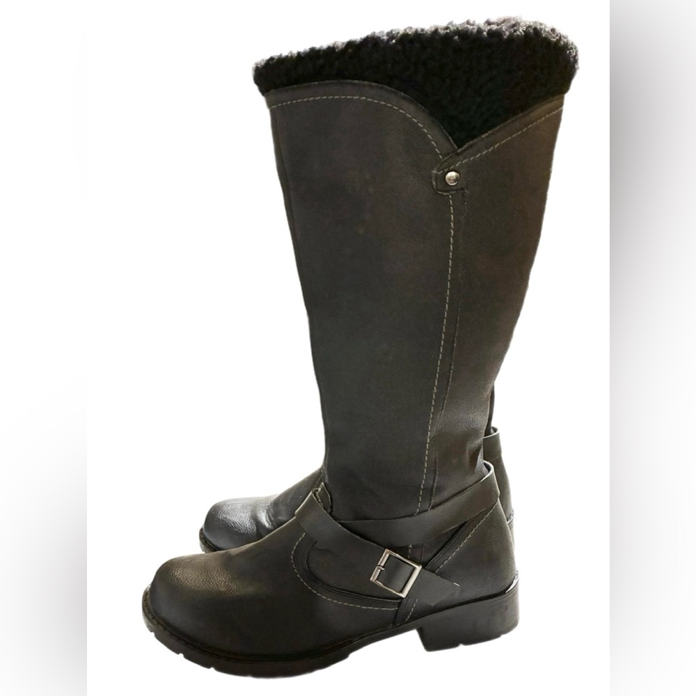Totes Black Boots w/ Faux Fur Interior - Size: 10